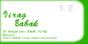 virag babak business card